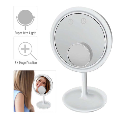 LED MAKEUP MIRROR WITH FAN