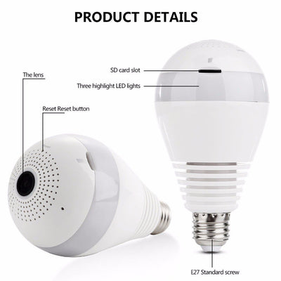 PANORAMIC 360 DEGREES CCTV CAMERA BULB