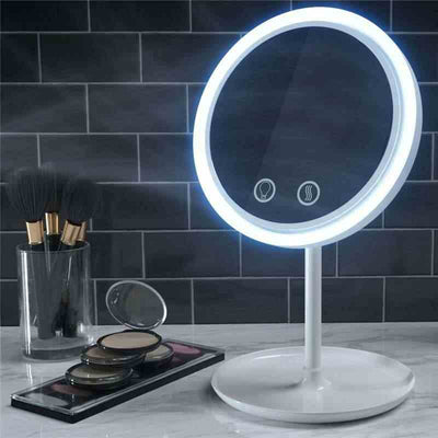 LED MAKEUP MIRROR WITH FAN